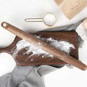 휴대호환용 천연 호두 롤링 핀 반죽 나무 롤러 과자 롤 주방 액세서리 케이크 피자 도구