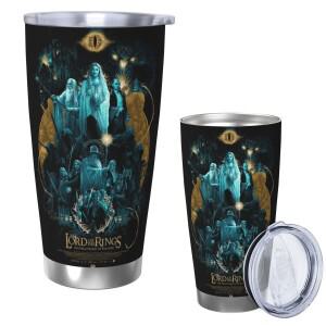 반지의 제왕 마법 영화 스테인리스 스틸 텀블러 진공 단열 머그 보온 보냉 컵 빨대 뚜껑 포함 20oz