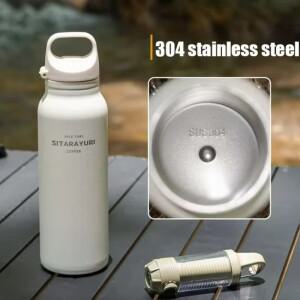 600ML 야외 캠핑용 보온 304 스테인리스 스틸 진공 텀블러 스포츠 워터병 차량용 원터치 오픈 뚜껑