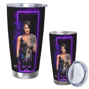 그녀는 나의 마미 레아 리플리 부츠렉 레슬러 스테인리스 스틸 텀블러 진공 단열 머그 보온 보냉병 빨대 뚜