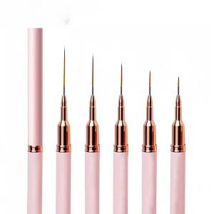 7/9/11/15/25MM 네일 라이너 브러쉬 세트 UV 젤 키트 5pcs 프렌치 스트라이프 라인 페인팅 드로잉 꽃 펜 매