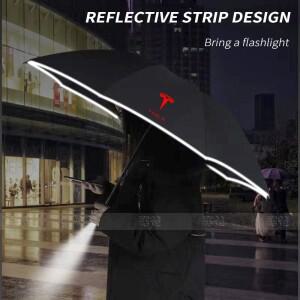 테슬라 모델 3 Y S X 사이버트럭 비스트 로드스터 자동차 LED 라이트 접이식 방풍 햇빛 가리개 우산