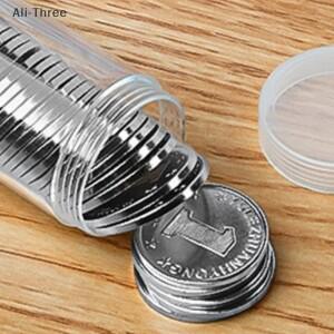 1개 동전 보관 튜브 페니 코인 캡슐 정리함 수집 보호 박스 컨테이너