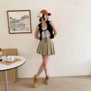 미니 롱스커트 온나핏 주름 밴딩 샤스커트 플리 (WFKKOEY)