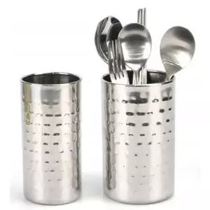 스텐 523ANJ73 수저통 타공 물빠짐 스푼 젓기릭통 수저꽂이 소
