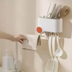 주방 벽면 조리기구 수납대 수저 칼 가위 행주 건조걸이