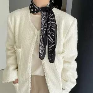 패턴 스카프 쁘띠 여성 미니 사각 백참 봄 가을 코디