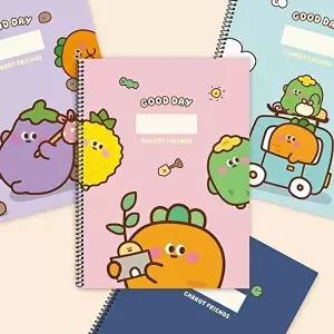 핑크풋 노트 필기 공책 유선 스프링 노트 연습장 랜덤 (KYR-WC52E04)