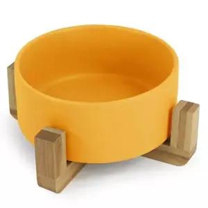 도자기 식기 옐로우 1P 강아지 고양이 밥그릇 물그릇