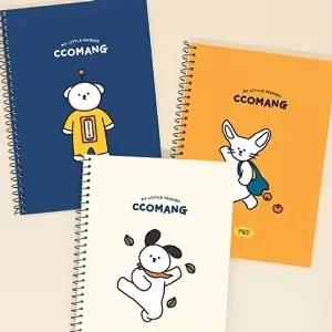 핑크풋 무지 노트 공책 연습장 스프링 노트 랜덤 E (KYR-WC5612B)