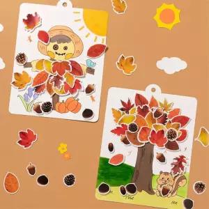 유아 어린이용 만들기키트 가을나뭇잎 종이액자만들기 창의융합 학습능력