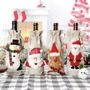 크리스마스 장식 더스트백 홈파티 와인 파우치