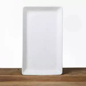 이천도자기 539JLU33 달 직사각 생선접시 긴 도자기 플레이트