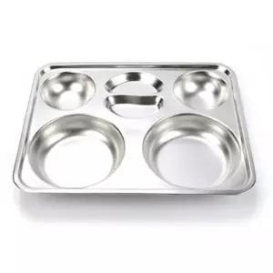 원형4찬 368CVM16 스텐식판 단체급식식판 성인식판 급식판