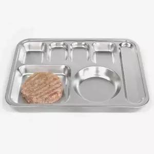 스텐 555YKF54 수저 사각 4찬 식판 어른식판 급식식판 성인용식판