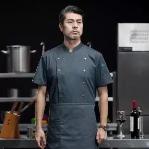 조리복 셰프복 요리복 주방복 주방 작업복 반팔 주방장 유니폼 땀 흡수 흰색 여름