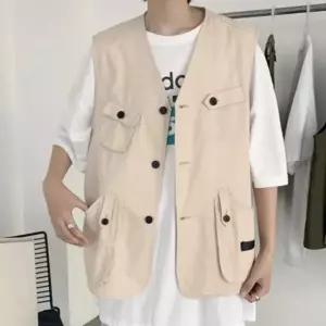 고품질 이너 봄 스타일 신상 후리스 레이어드 남자 니트조끼 (WFKL4UH)