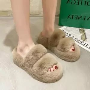 한겨울겨울슬리퍼 여성 밍크소재 퍼안감 샌들 방한부츠 컴포트 인도어슈즈