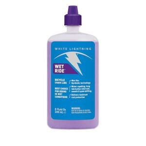 화이트 라이트닝 습식 라이드 익스트림 조건 무거운 자전거 체인 윤활유, 8온스 드립 스퀴즈