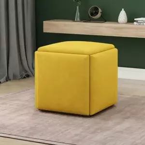 벨벳 사각스툴 휴식용 스텝스툴 35x35x36cm