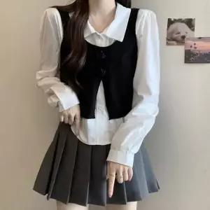 [하프클럽/셀러허브_여성트랜드패션]뷔스티에 셔츠 레이어드 조끼 남방세