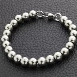 [라일리쥬얼리] Rly 볼팔찌 실버 심플 데일리 커플 남녀 8mm