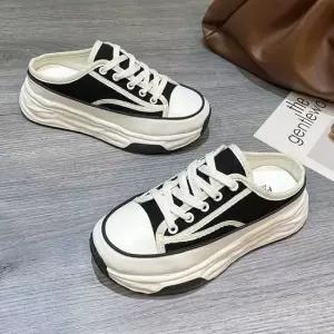 [라일리] Rly 키높이 여자 통굽 2색 운동화 뮬 슬리퍼 스니커