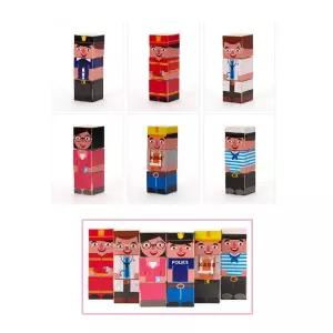 집중력발달 3세 직업의상 맞추기 사각블럭 어린이집장난감 블록