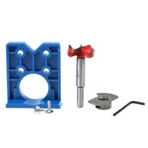 35mm 힌지 지그 키트, 목공용 드릴 로케이터가 있는 YG8 시멘트 카바이드 헤드 홀 오프너