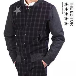 에디터 2023 5365 89 체크 스타디움 자켓