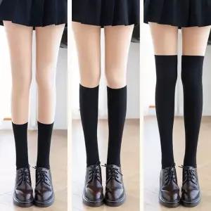 투톤 골드 양말 반양말 페이크 니삭스 스타킹+속바지