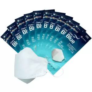 [50매+50매]크린에어블루 KFAD 3D 입체형 대형 화이트 마스크