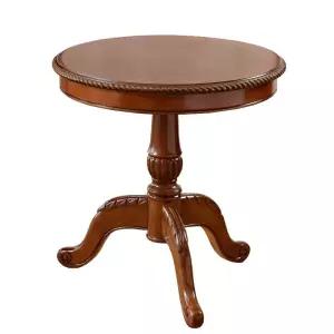 엔틱 원목협탁 북유럽 인테리어 빈티지 호텔 원형