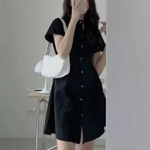 여름 출근 룩 셔츠 형 반팔 여자 원피스 직장인 코디 (WFKKGP7)