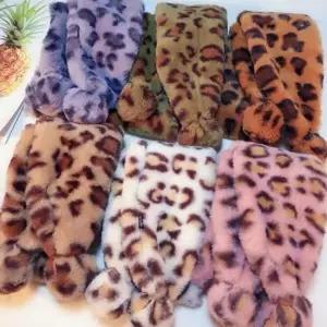 트윈 호피 퍼목도리 겨울 니트 목도리 밍크 미니 밍크목도리 밍크 미니목도리