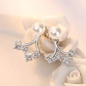 분다 바람이 S925 그겨울 송혜교이어링 실버 주인공 지르코니아 이중