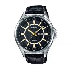 [카시오]카시오 MTP-E108L-1A 남성 아날로그 가죽 손목 시계
