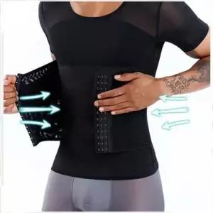 남자 코르셋 복대 보정 반팔 티셔츠 뱃살 옆구리 압박 WA04A0D