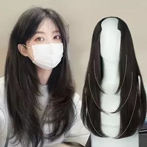 볼륨업 레이어드 헤어피스 여자가발 긴머리가발 패션가발 통가발 미용가발 (KYR-WFIX42P)