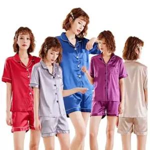 고품질 LEA-B396 카라 솔리드 잠옷세트 원피스 반팔잠옷 긴팔잠옷 (WFKMXTV)