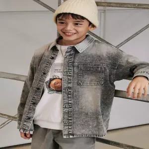 AAA1BL01GY 그레이 데님 셔츠