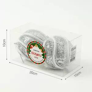 글리터 장식볼 로프회오리 2개 10cm 트리볼 성탄절장식 꾸미기 소품 크리스마스 오너먼트 파티용품