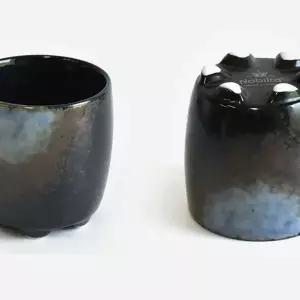 블랙 도자기 소주잔 술잔 테이블 장식용 잔 (WFKLKBO)