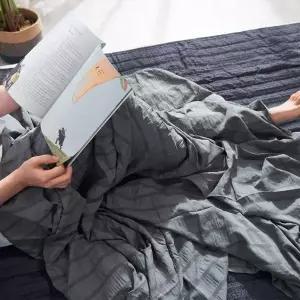 인견필 214YBZ43 홑이불 차콜(D/Q)_시원한 린넨홑이불 냉장고
