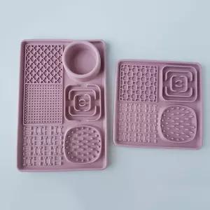 강아지 급체방지 식판 반려견 미끄럼 식기 받침대물그릇 수기 고양이 물통 사료여 애식 애밥 실리콘밥 습식