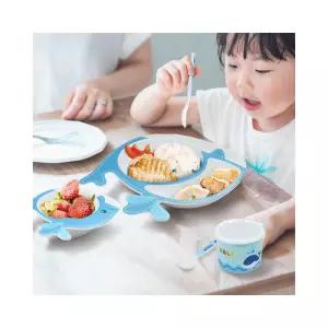 h80 애니멀 식기 세트 5종 고급형이유식용기 유아 캐릭터복 귀여운그릇 안깨지는 아이