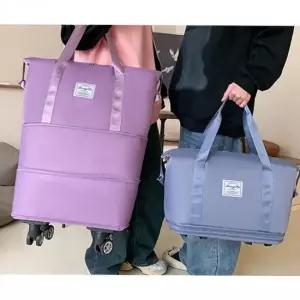 확장형 3단 높이조절 쇼핑 캐리어 바퀴 저소음 여행용 토트백 보스턴백 이민 쇼핑백