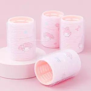 산리오 큐티 헤어 구르프 4P-마이멜로디캐릭터롤 소품 어린이구르프 어린이롤 팬시 뷰티 헤어롤