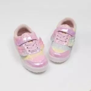 주니어 글리터 날개 LED 반짝이 여아스니커즈