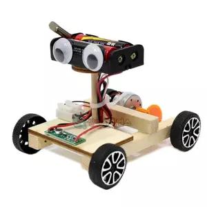 (SA) 소리반응 나무 자동차 (스위치형)(1인용)조립 어린이과학 공부 선물 유치원 장난감 실험키트 세트 수